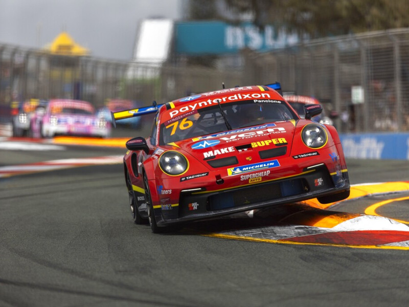 Christian Pancione #76 racing at Surfers Paradise Street Circuit 2023