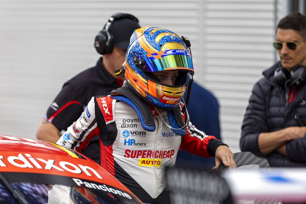Christian Pancione #76 racing at Adelaide Street Circuit 2023