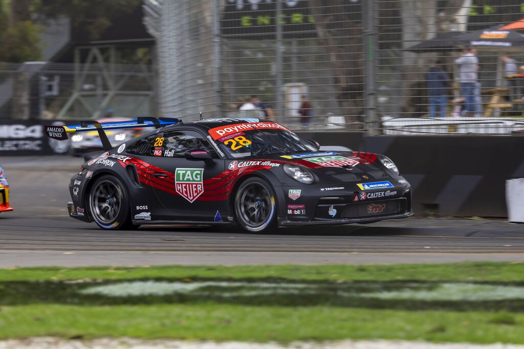 Bayley Hall with McElrea Racing in the Porsche Carrera Cup Australia round 8 at the Clipsal 500 2023