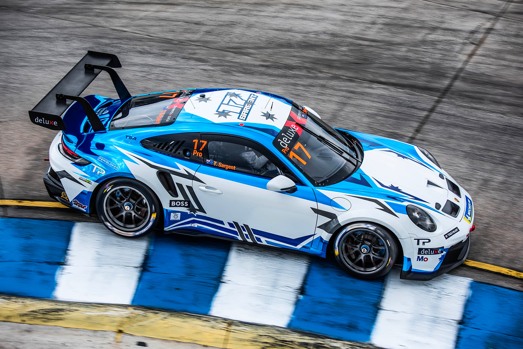 Tom Sargent with McElrea Racing in the Porsche Carrera Cup North America at Sebring International Raceway 2023