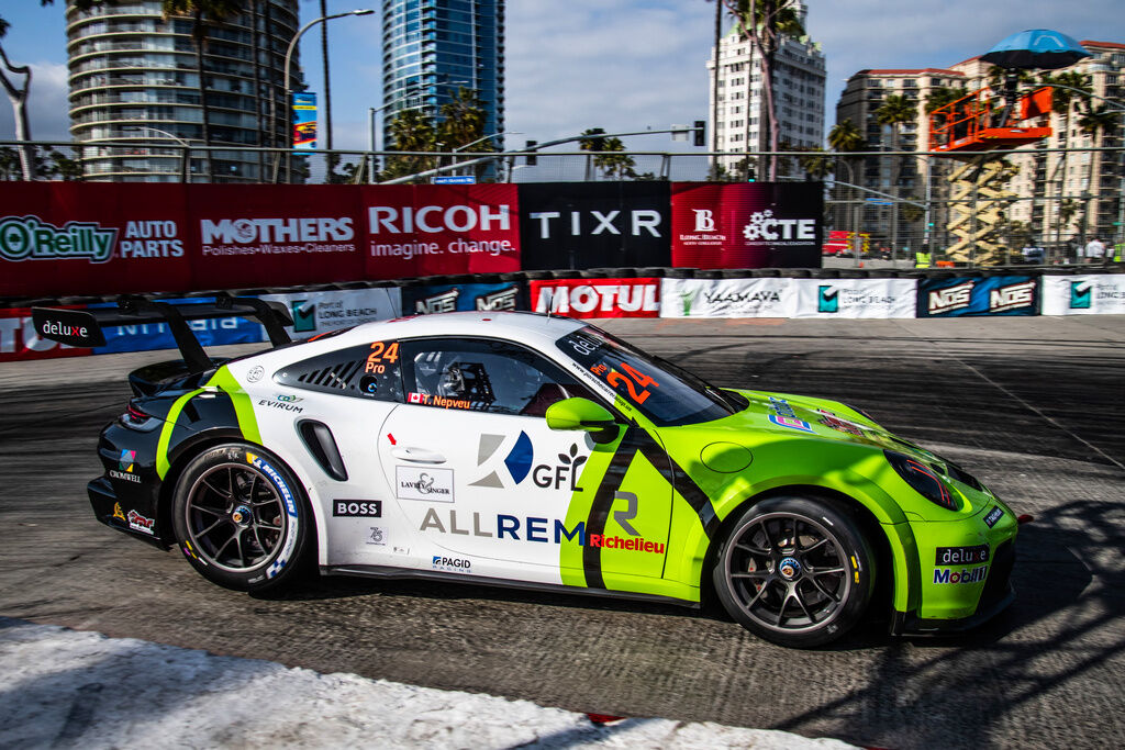 Thomas Nepveu with McElrea Racing in the Porsche Carrera Cup North America at Long Beach Grand Prix 2023