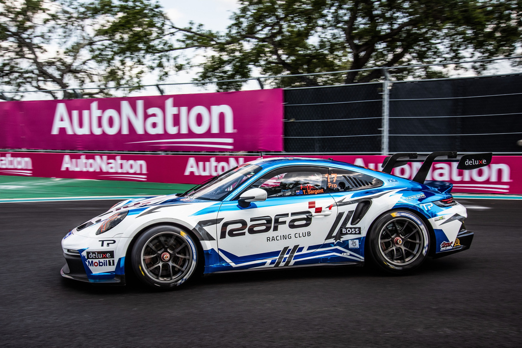Tom Sargent #17 racing at Miami Grand Prix, Florida 2023