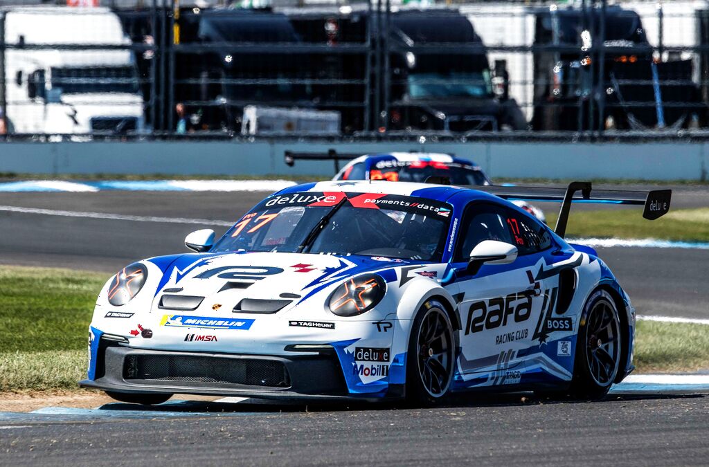 Tom Sargent with McElrea Racing in the Porsche Carrera Cup North America Round 6 at Indianapolis Motor Speedway 2023