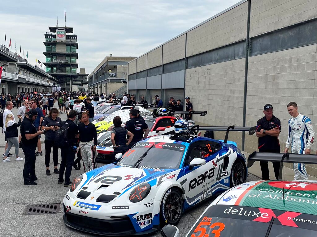 Tom Sargent with McElrea Racing in the Porsche Carrera Cup North America Round 6 at Indianapolis Motor Speedway 2023