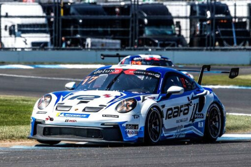 Tom Sargent with McElrea Racing in the Porsche Carrera Cup North America Round 6 at Indianapolis Motor Speedway 2023