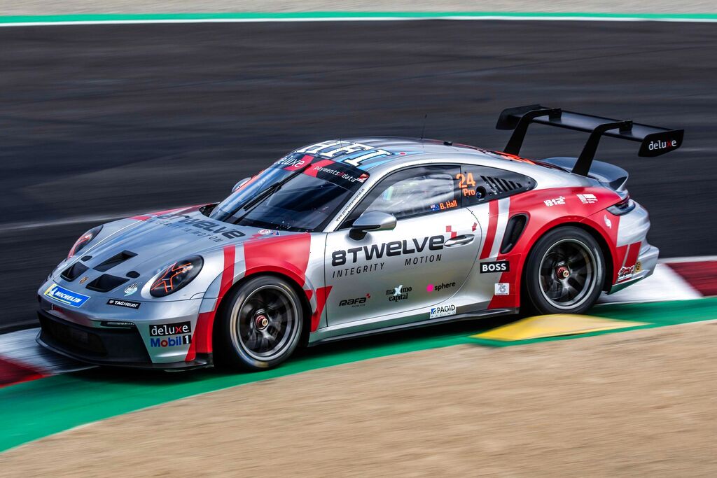 Bayley Hall with McElrea Racing in the Porsche Carrera Cup North America Round 7 at Rennsport Reunion 7 Laguna Seca 2023