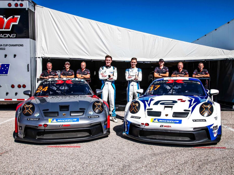 McElrea Racing drivers and crew at Circuit of the Americas, Texas 2023