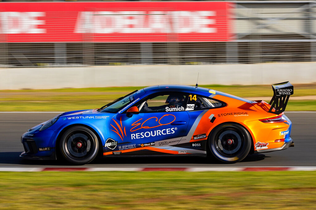 Caleb Sumich #14 racing at The Bend Motorsport Park 2024