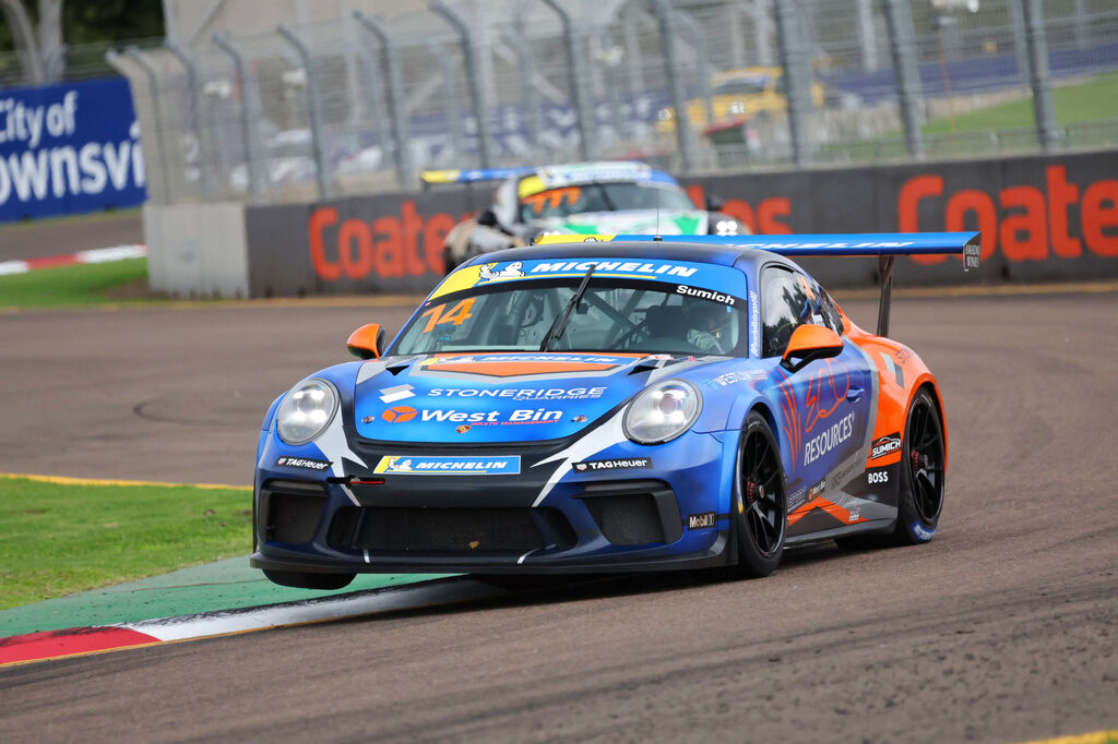 Caleb Sumich with McElrea Racing in the Porsche Michelin Sprint Challenge at Townsville 2024