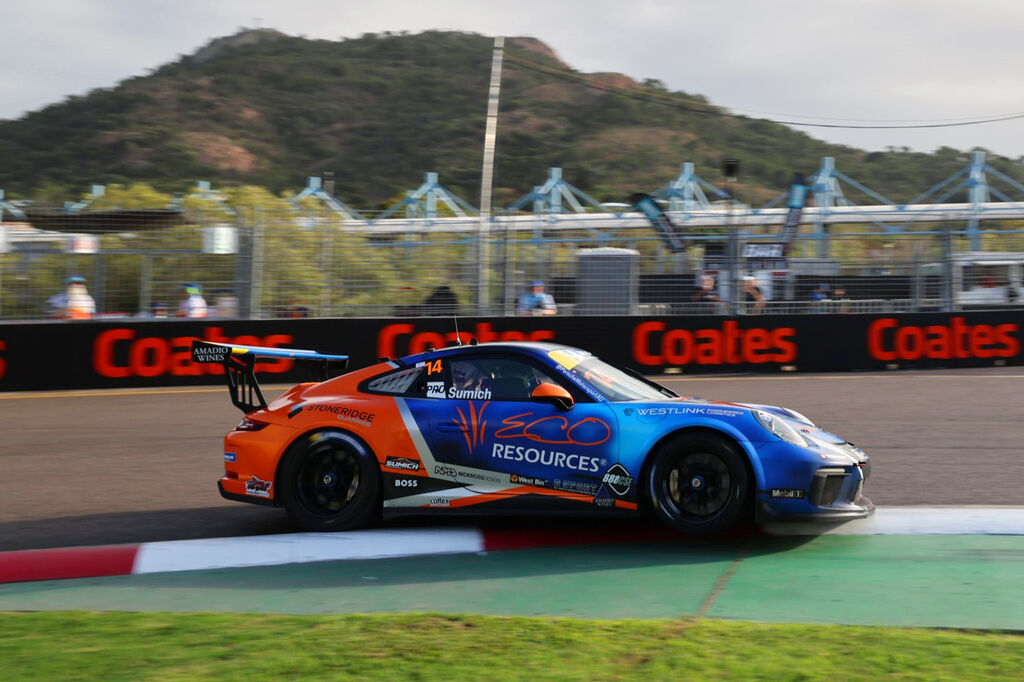 Caleb Sumich with McElrea Racing in the Porsche Michelin Sprint Challenge at Townsville 2024