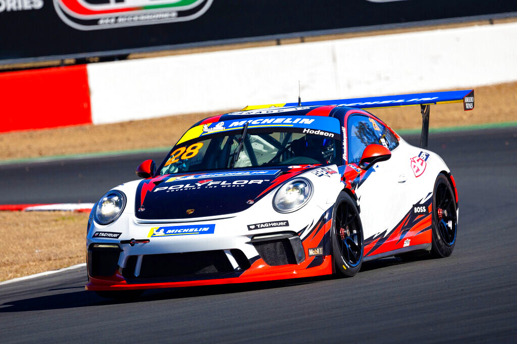 Ayrton Hodson #28 racing at Queensland Raceway 2024