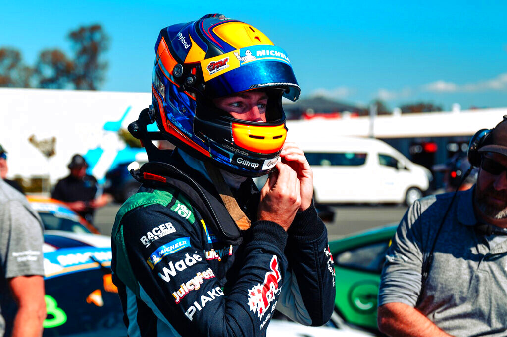 Clay Osborne #15 racing at Queensland Raceway 2024