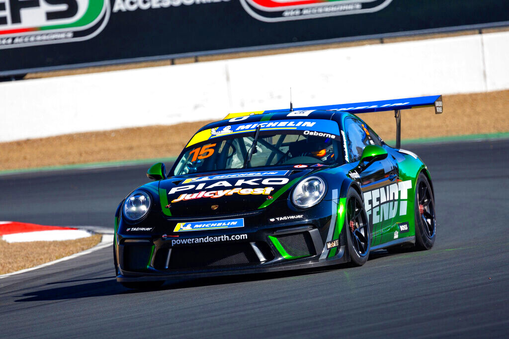 Clay Osborne #15 racing at Queensland Raceway 2024