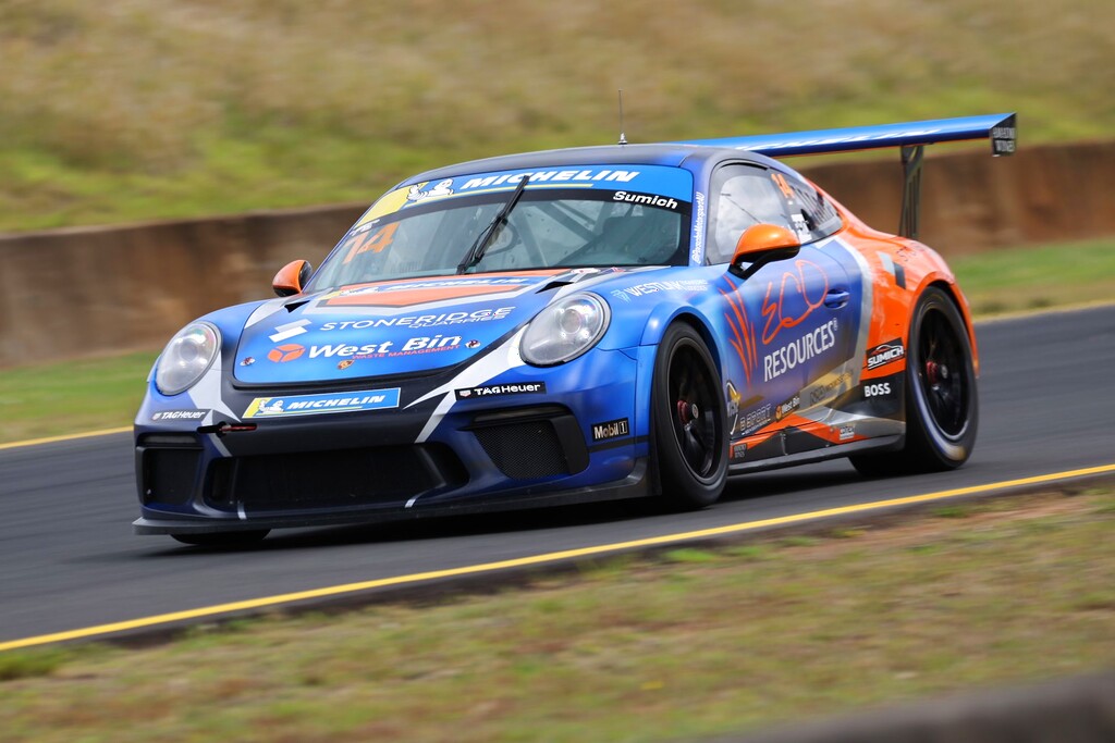 Caleb Sumich #14 racing at Sydney Motorsport Park 2024