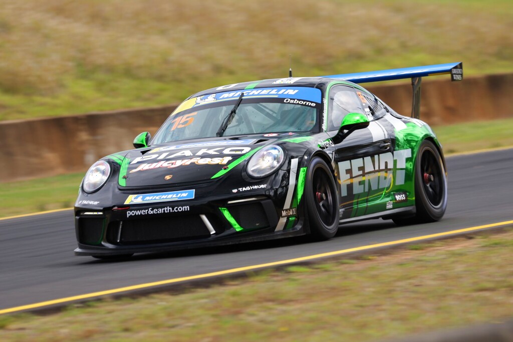 Clay Osborne #15 racing at Sydney Motorsport Park 2024