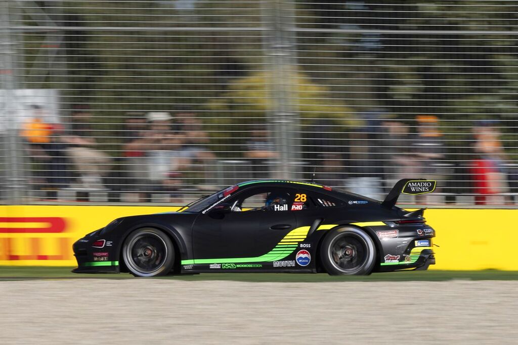 Bayley Hall with McElrea Racing in the Porsche Carrera Cup Australia at the Australian Grand Prix 2024