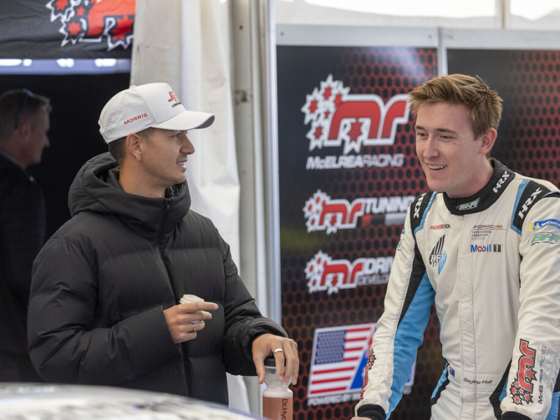 Jaxon Evans and Bayley Hall #28 talking at Taupo NZ 2024