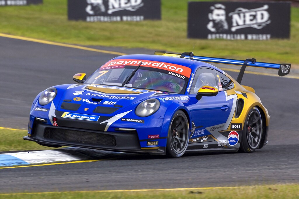 Caleb Sumich with McElrea Racing in the Porsche Carrera Cup Australia at Sandown 500 2024