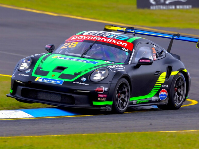 Bayley Hall #28 racing at Sandown International Raceway 2024
