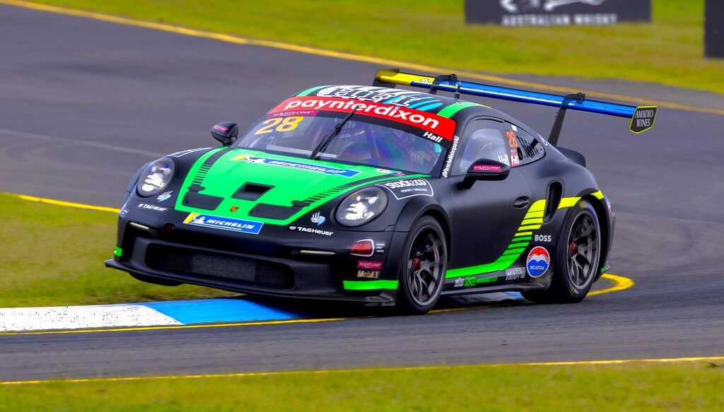 Bayley Hall #28 racing at Sandown International Raceway 2024