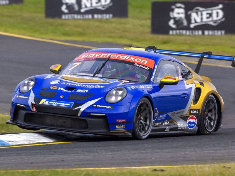 Caleb Sumich #7 racing at Sandown International Raceway 2024