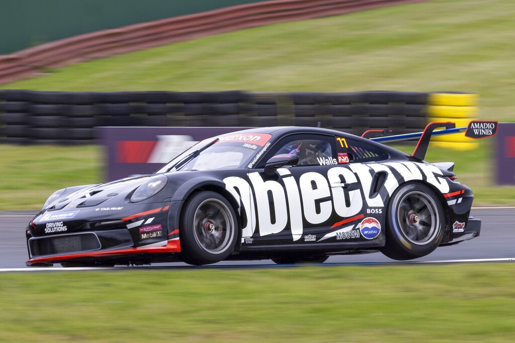 Jackson Walls with McElrea Racing in the Porsche Carrera Cup Australia at Sandown 500 2024