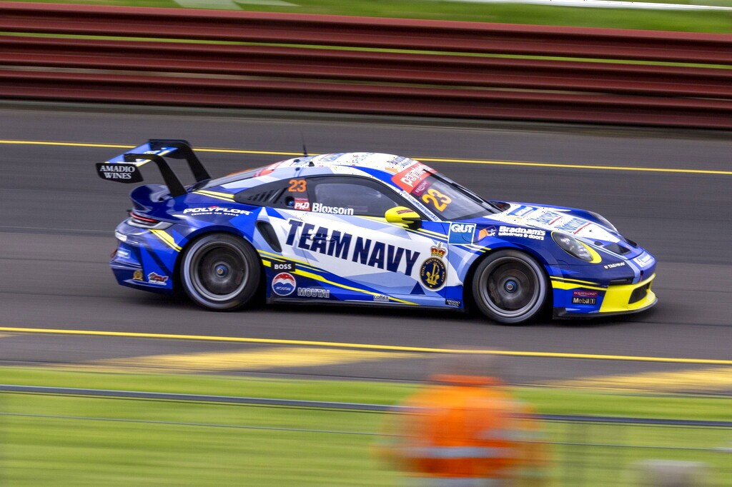 Lockie Bloxsom #23 racing at Sandown International Raceway 2024