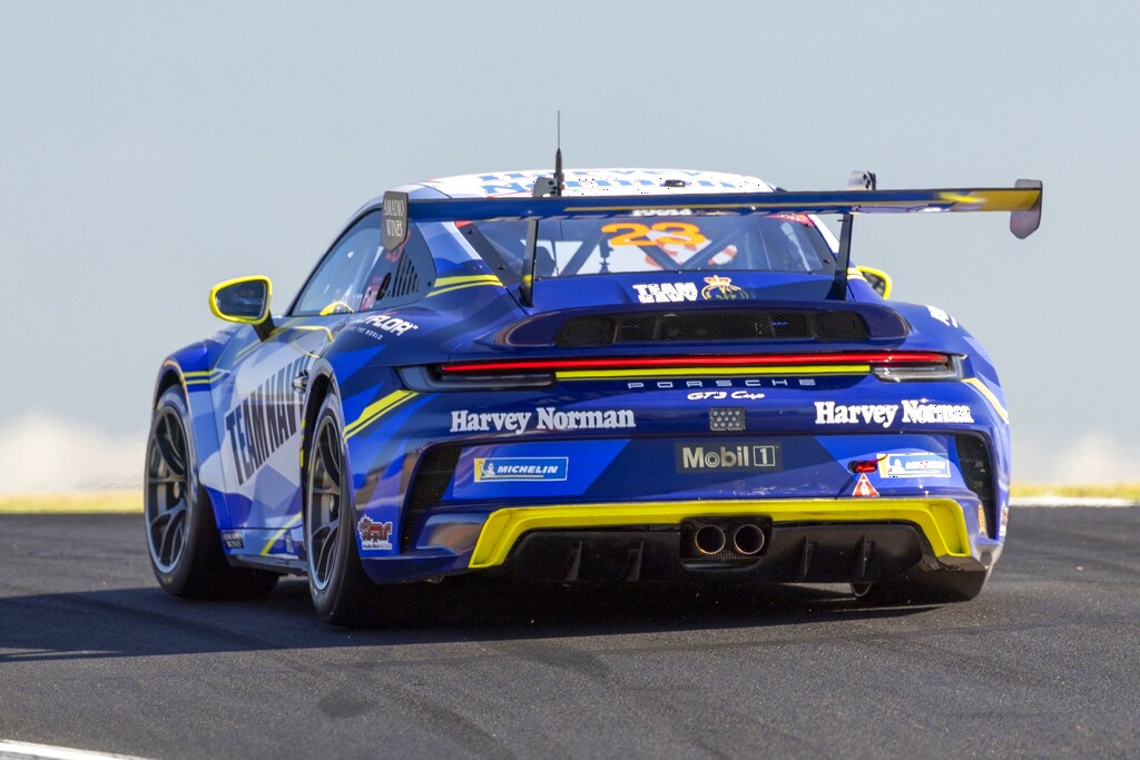 Lockie Bloxsom #23 racing at Mount Panorama Circuit Bathurst 2024