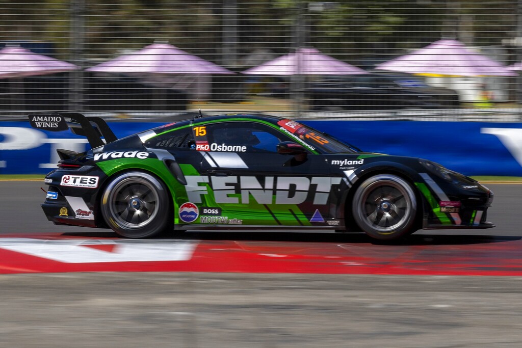 Clay Osborne with McElrea Racing in the Porsche Carrera Cup Australia at the Adelaide 500