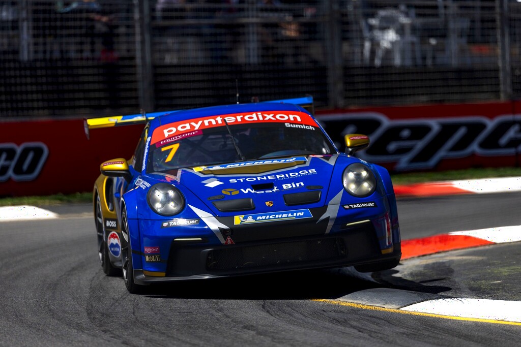 Caleb Sumich with McElrea Racing in the Porsche Carrera Cup Australia at the Adelaide 500