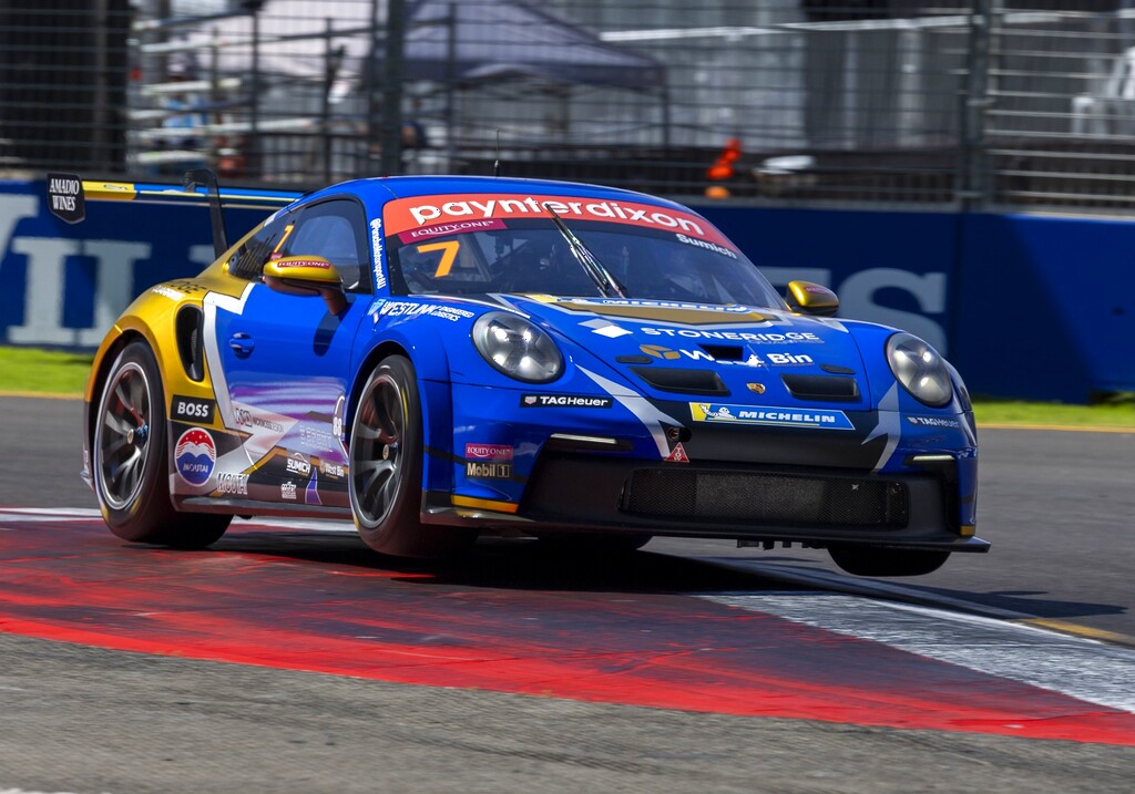 Caleb Sumich with McElrea Racing in the Porsche Carrera Cup Australia at the Adelaide 500