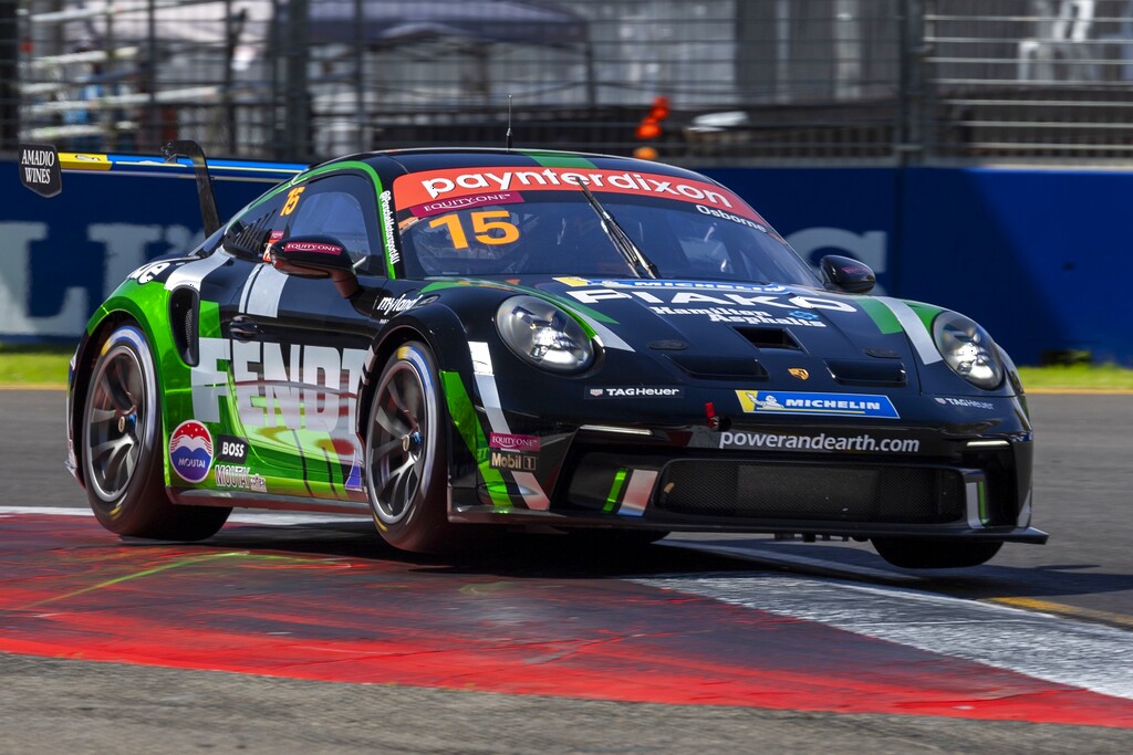 Clay Osborne with McElrea Racing in the Porsche Carrera Cup Australia at the Adelaide 500