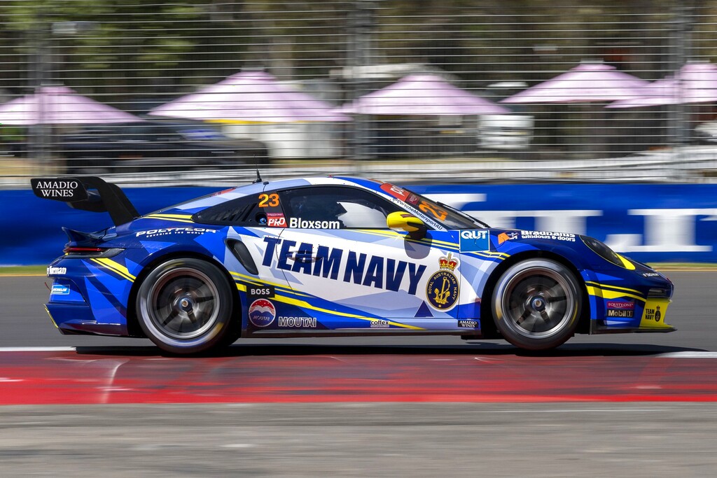 Lockie Bloxsom #23 racing at Adelaide Street Circuit 2024