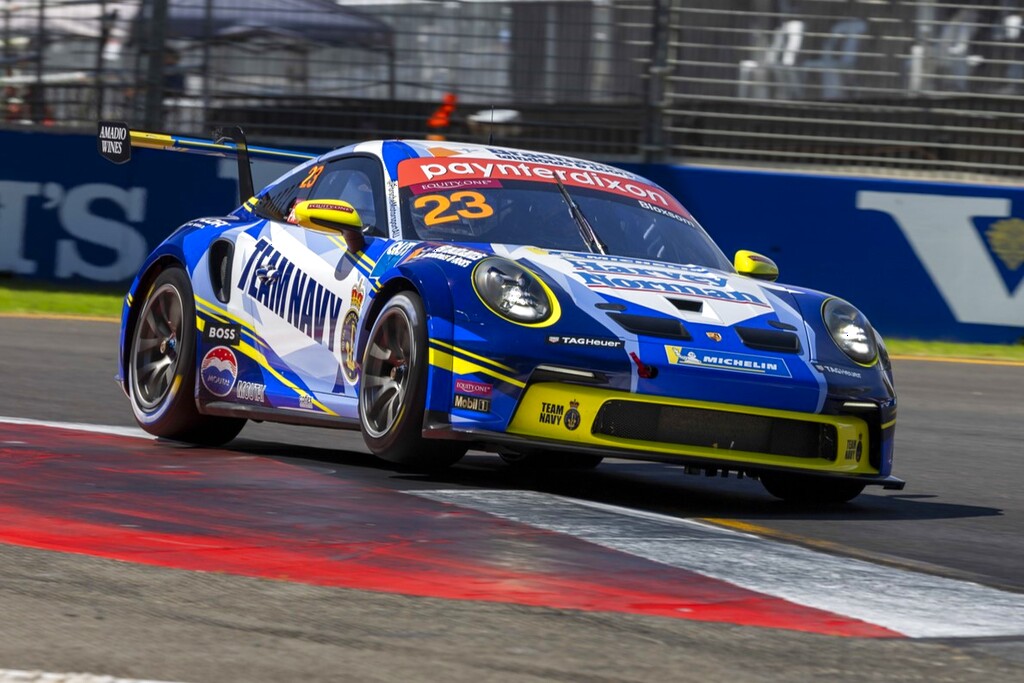Lockie Bloxsom #23 racing at Adelaide Street Circuit 2024