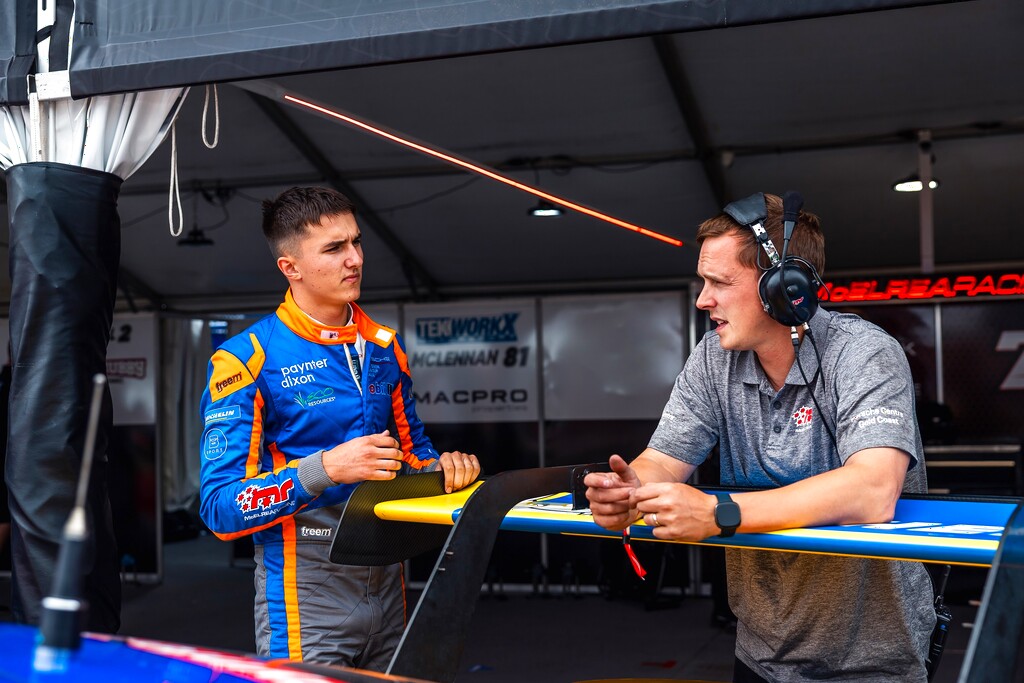 Caleb Sumich with McElrea Racing in the Porsche Carrera Cup Australia at the Australian Grand Prix