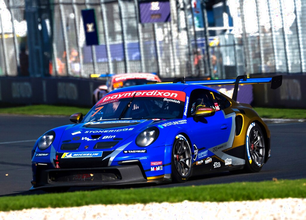 Caleb Sumich with McElrea Racing in the Porsche Carrera Cup Australia at the Australian Grand Prix