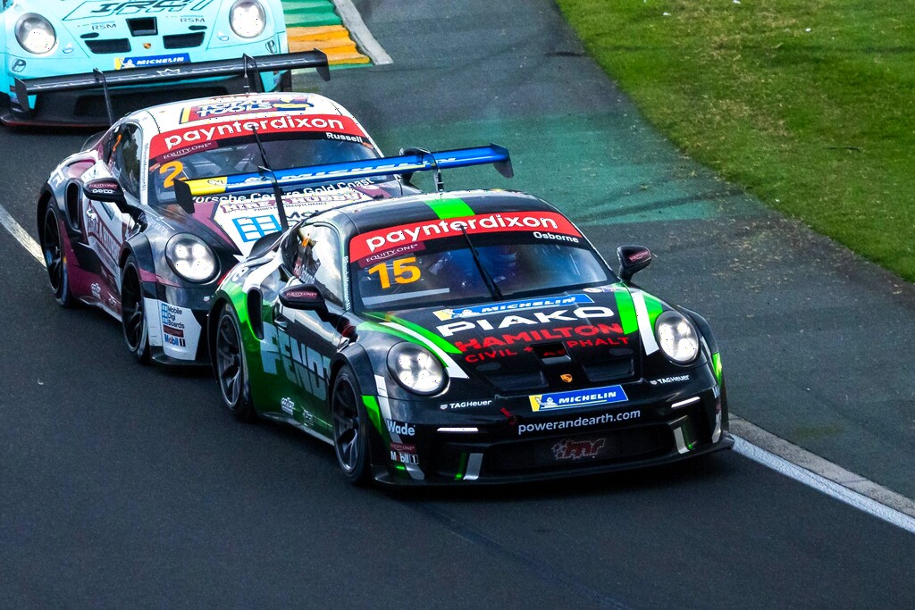 Clay Osborne with McElrea Racing in the Porsche Carrera Cup Australia at the Australian Grand Prix