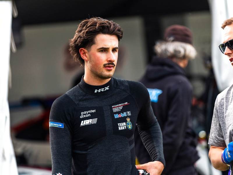 Lockie Bloxsom #23 racing at Adelaide Street Circuit 2025