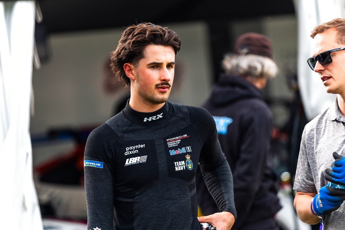 Lockie Bloxsom #23 racing at Adelaide Street Circuit 2025