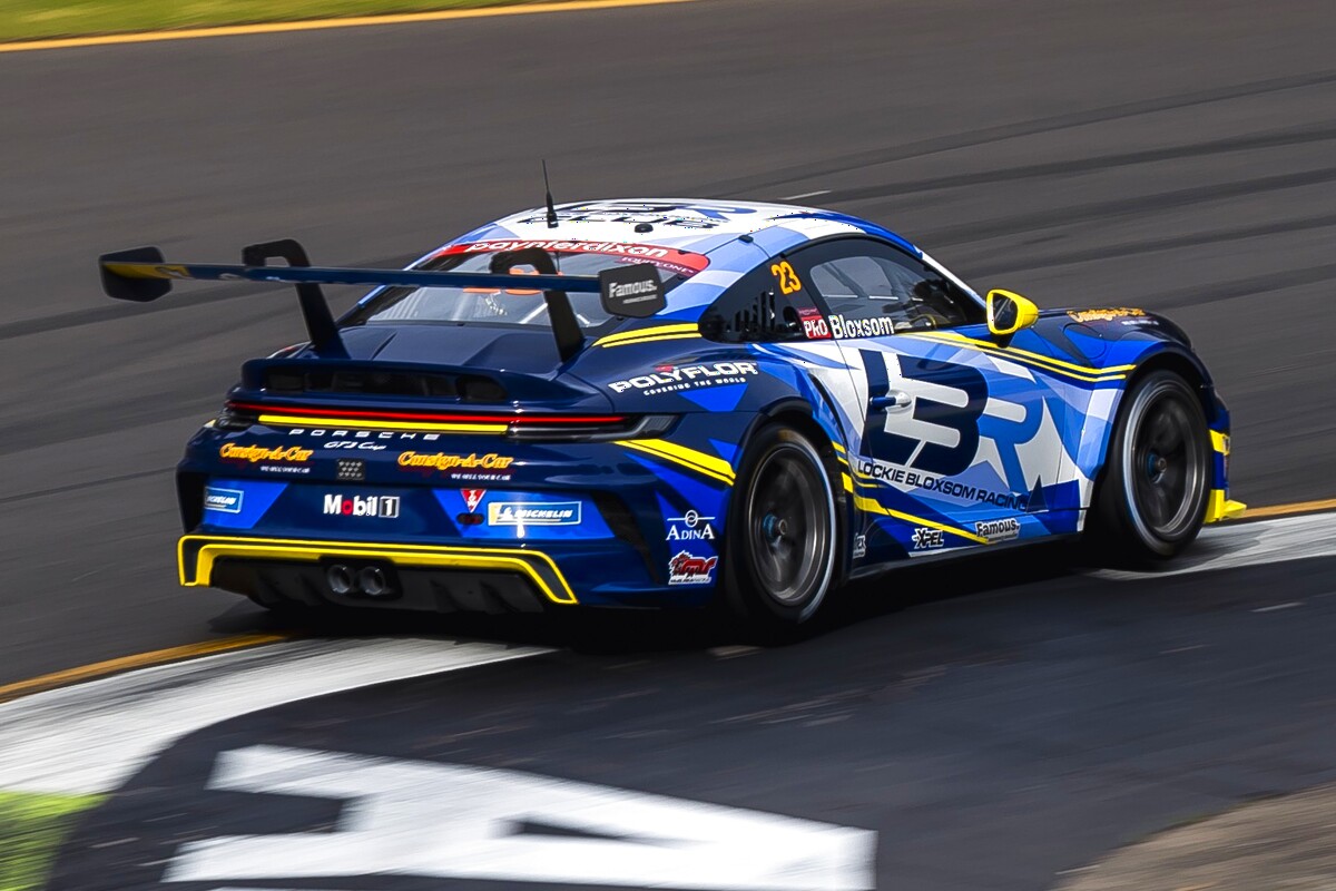 Lockie Bloxsom #23 racing at Adelaide Street Circuit 2025