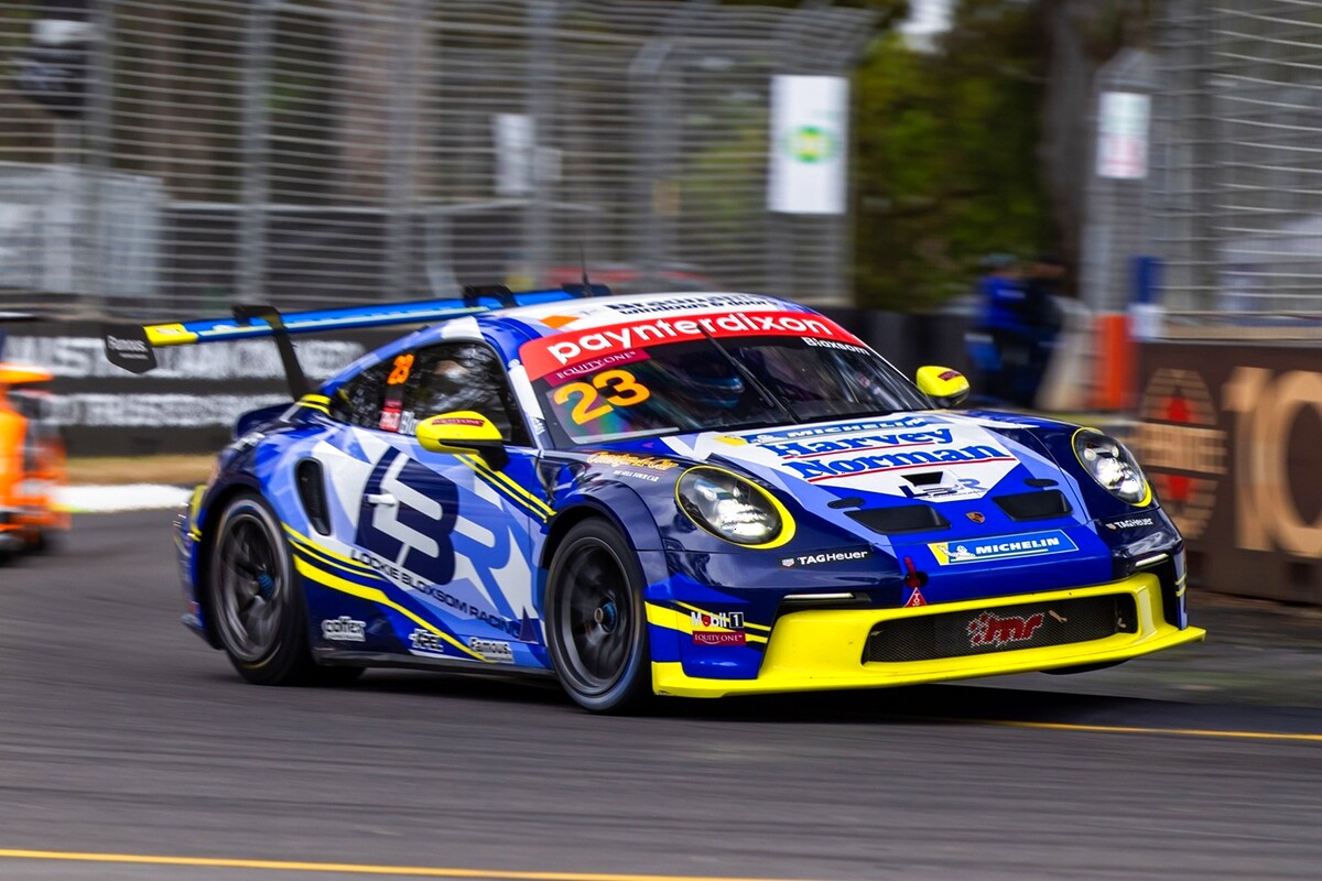 Lockie Bloxsom #23 racing at Adelaide Street Circuit 2025
