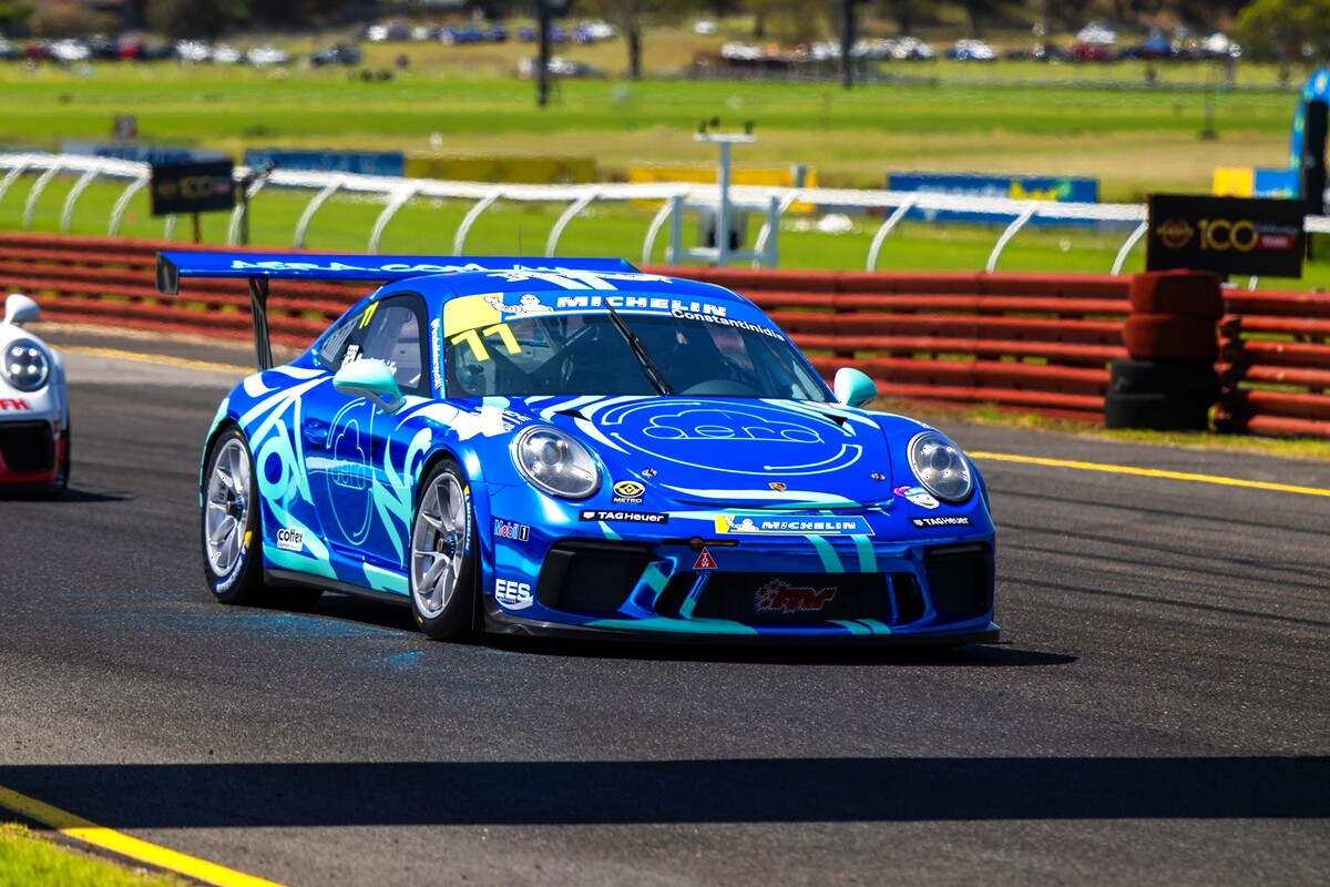 Eric Constantinidis #11 racing at Sandown International Raceway 2025