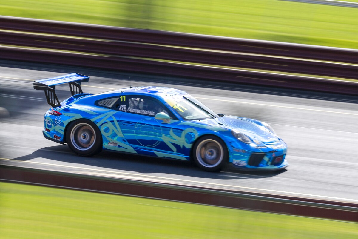 Eric Constantinidis #11 racing at Sandown International Raceway 2025