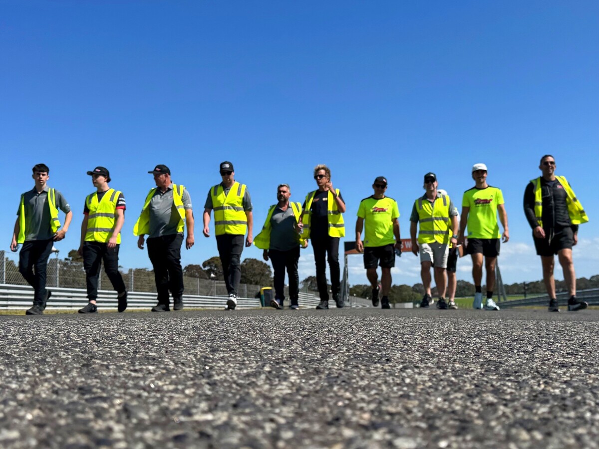 McElrea Racing drivers at Sandown International Raceway 2025