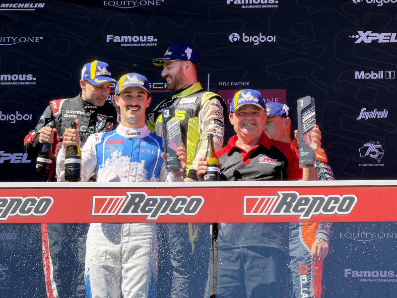 McElrea Racing drivers on the podium at Mount Panorama Circuit Bathurst 2026