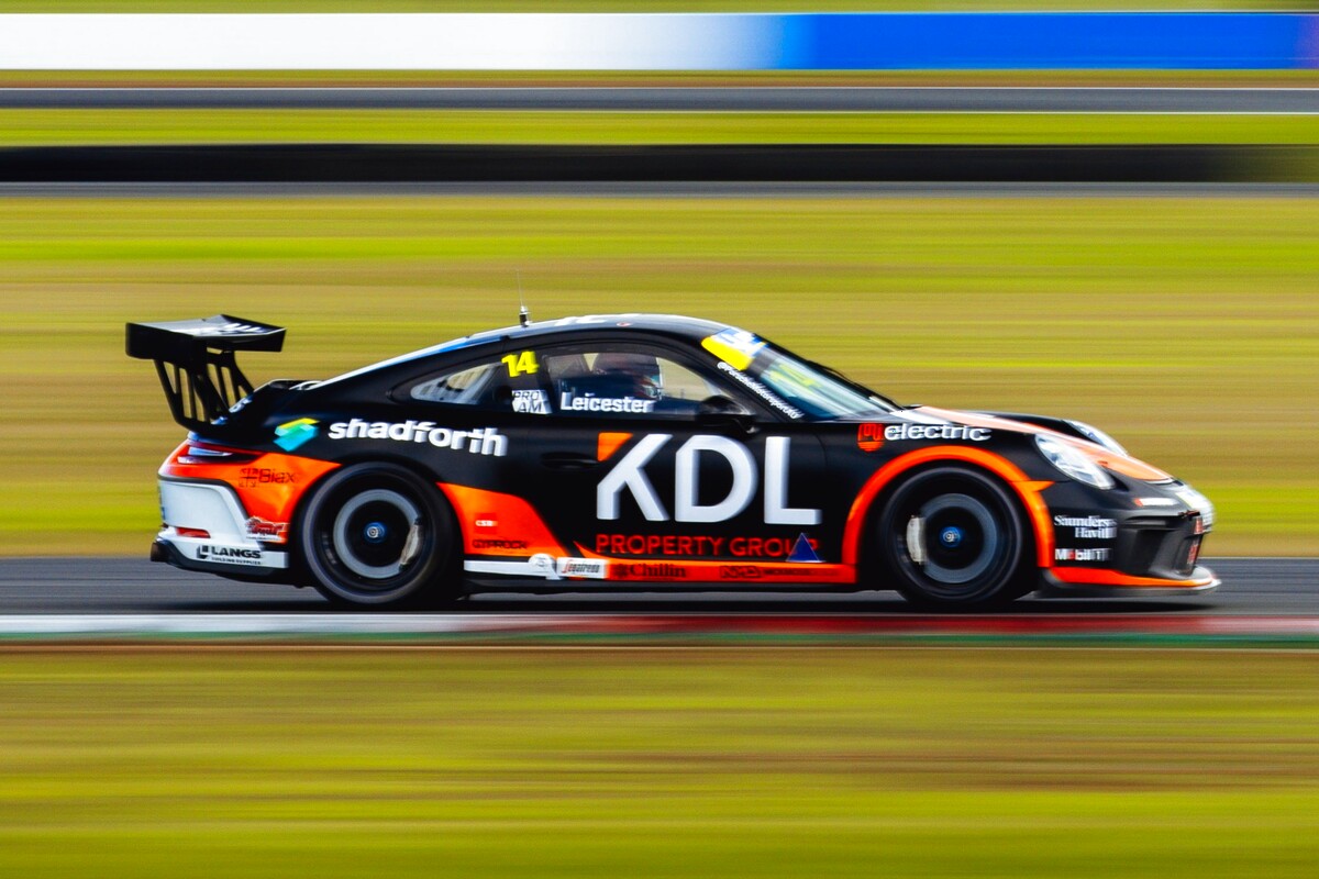 Kent Leicester #14 racing at Queensland Raceway 2026
