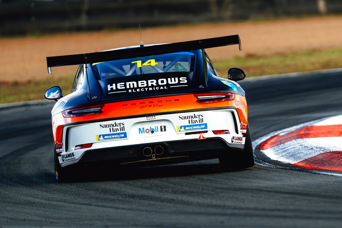 Kent Leicester #14 racing at Queensland Raceway 2026