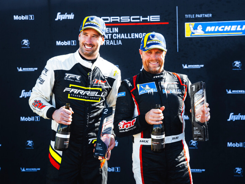 McElrea Racing drivers on the podium at Townsville Street Circuit 2026